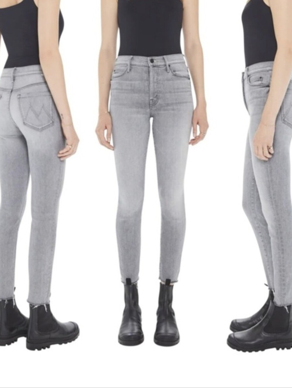 Mother The Stunner Ankle Fray Gray Chateau Secrets